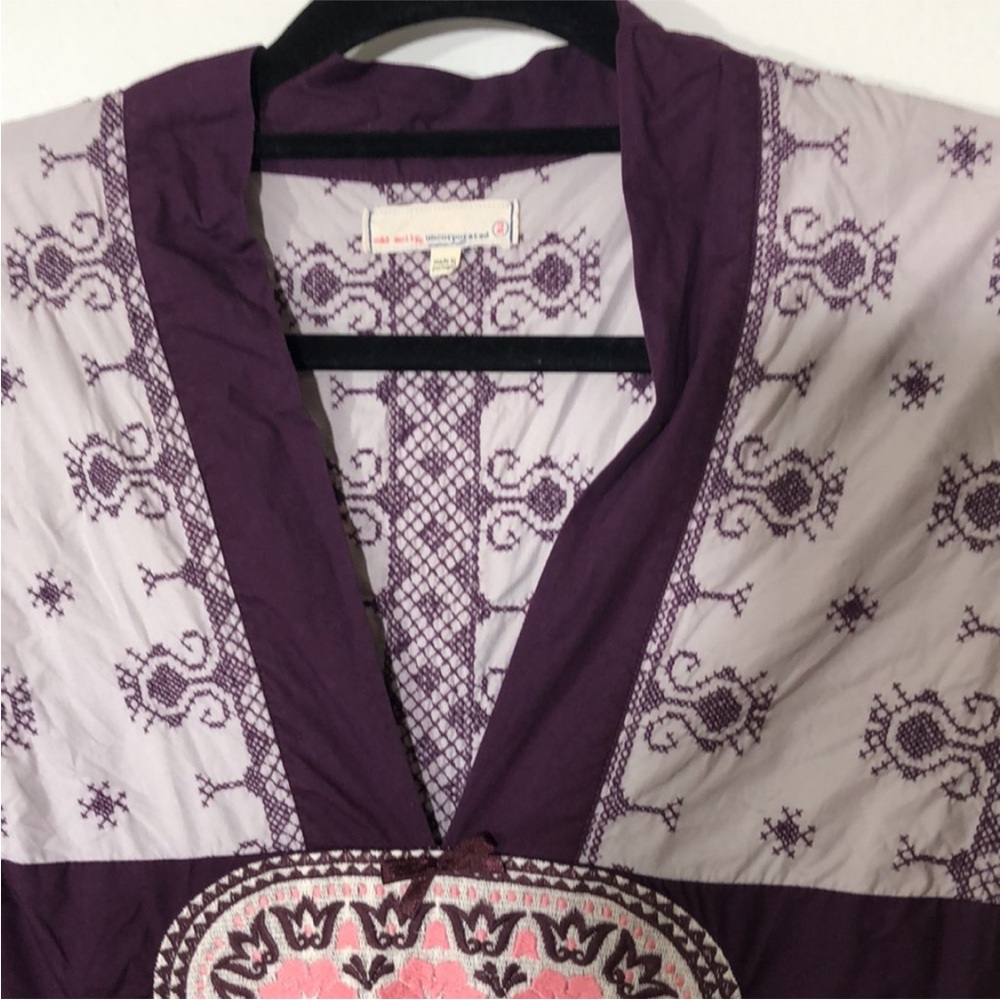 Odd Molly Purple Embroidered V-Neck Women’s Dress - Picture 2 of 11